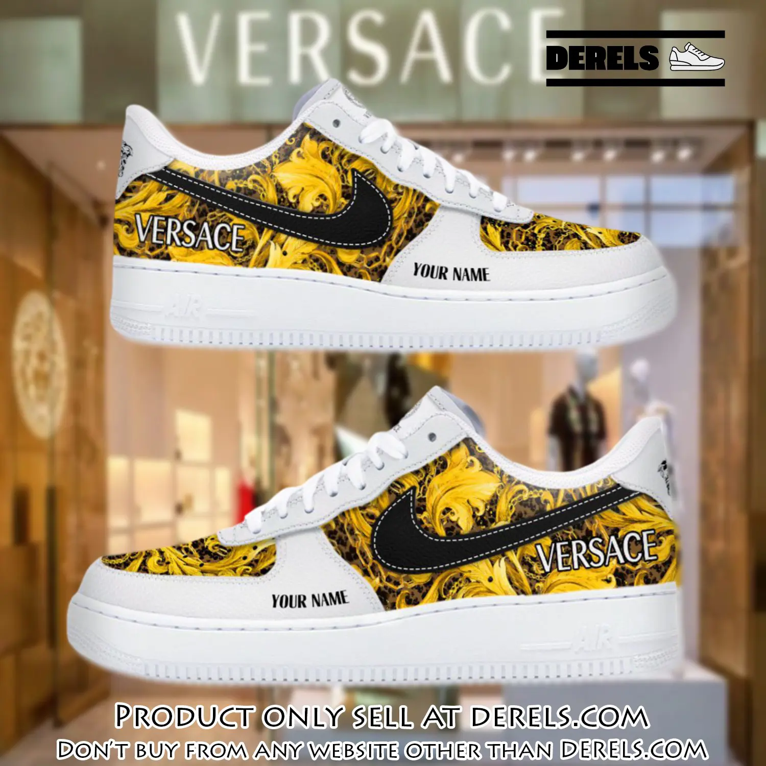 Personalized versace luxury air force 1 sneakers limited af1 shoes oaf1018 dr0843100
